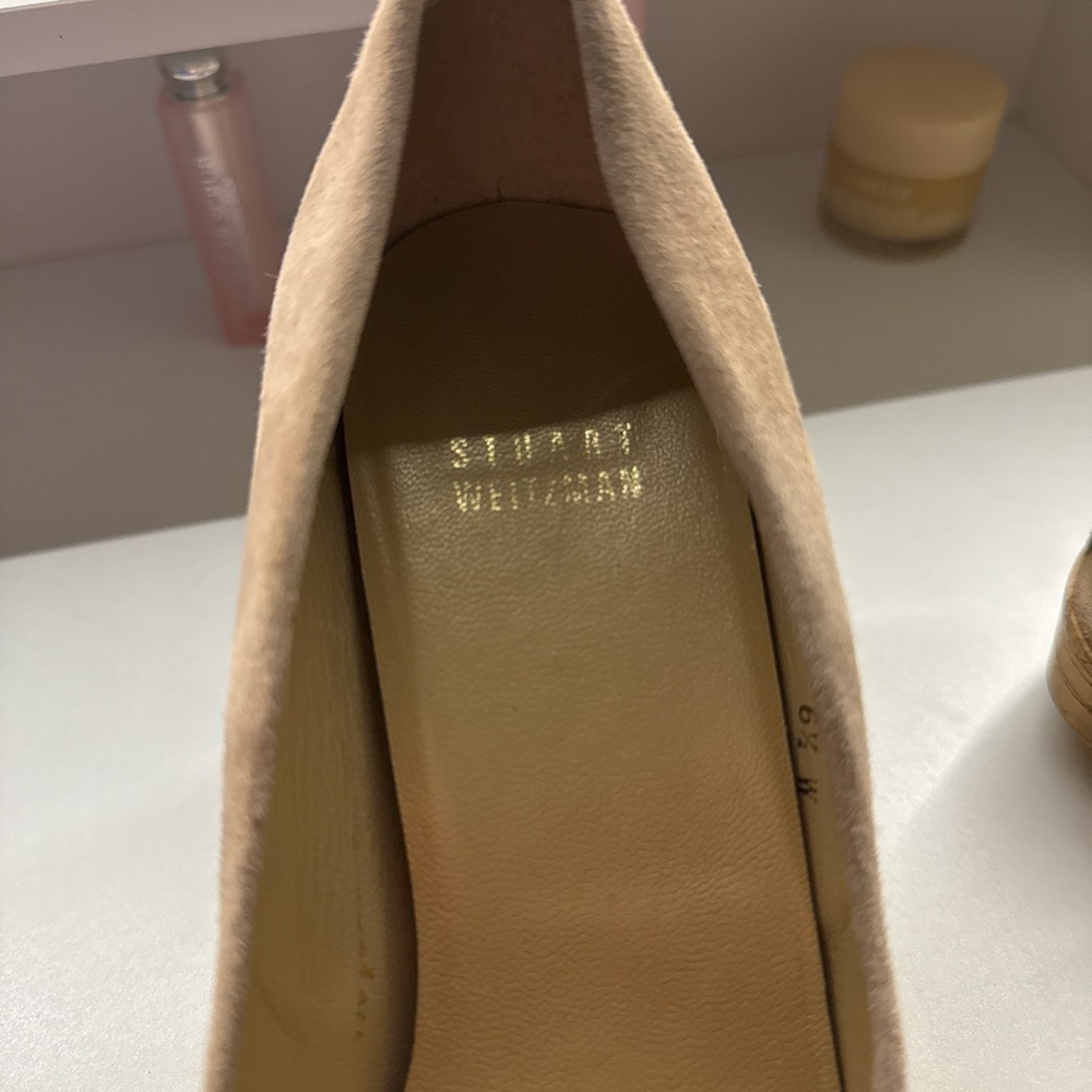 STUART WEITZMAN PEEP TOE WEDGES - Picture 2 of 5